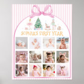 Nutcracker Christmas First Year Photo Milestone Poster (Voorkant)