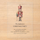 Nutcracker Christmas Party  Acryl Uitnodigingen (Voorkant)