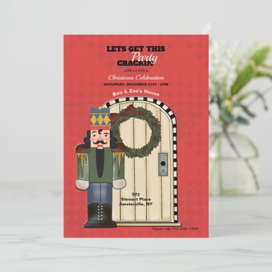 Nutcracker Christmas Party Invitation (Debout devant)
