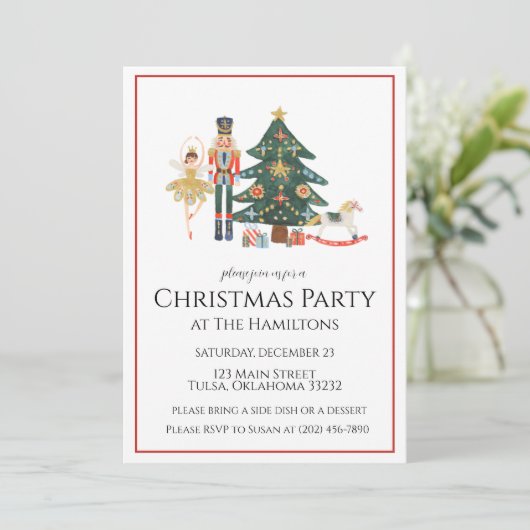 Nutcracker Christmas Party Invitation (Debout devant)