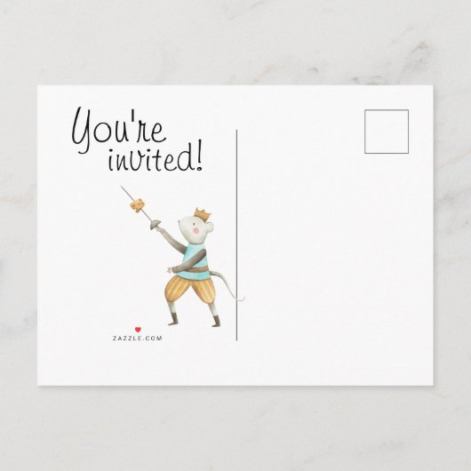 Nutcracker Christmas Postcard Invitation (Dos)