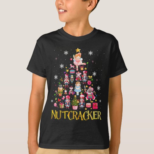 Nutcracker Christmas Tree Ballet Dance Women Kids  T-shirt (Voorkant)