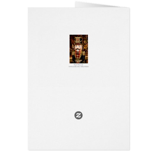 Nutcracker Closeuse Carte de Noël (Dos)