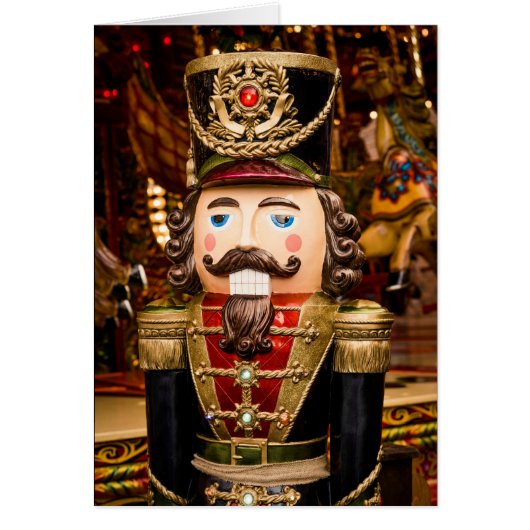 Nutcracker Closeuse Carte de Noël (Devant)