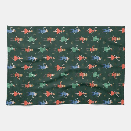 Nutcracker Cocktail Party Christmas Theedoek (Horizontaal)