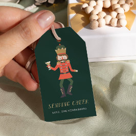 Nutcracker Cocktail "Sending Cheer" Kerstmis Cadeaulabel