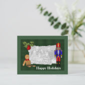 Nutcracker Cookie Christmas Holiday Photo Carte po (Debout devant)