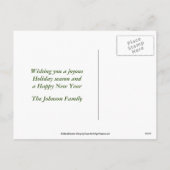 Nutcracker Cookie Christmas Holiday Photo Carte po (Dos)