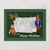 Nutcracker Cookie Christmas Holiday Photo Carte po (Devant)