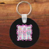 Nutcracker Coquette Nk Bow Xmas Holiday Merry Chri Sleutelhanger (Voorkant)