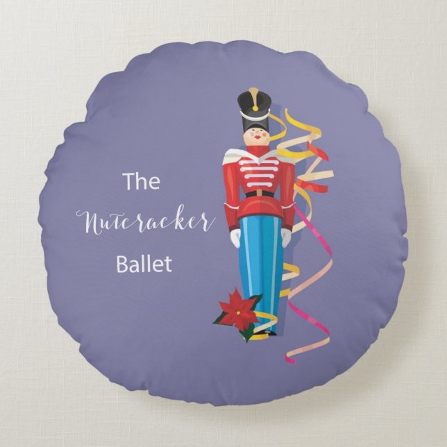Nutcracker Dance Ballet Performance Gefeliciteerd Rond Kussen (Voorkant)