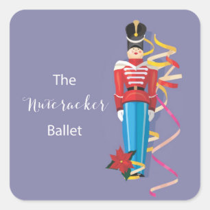 Nutcracker Dance Ballet Performance Gefeliciteerd Vierkante Sticker