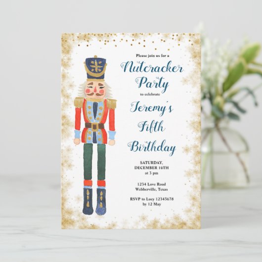 Nutcracker de la marine Anniversaire Invitation de (Debout devant)
