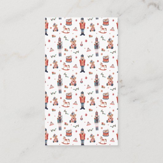 Nutcracker Display Shower Enclosure Card Informatiekaartje (Achterkant)