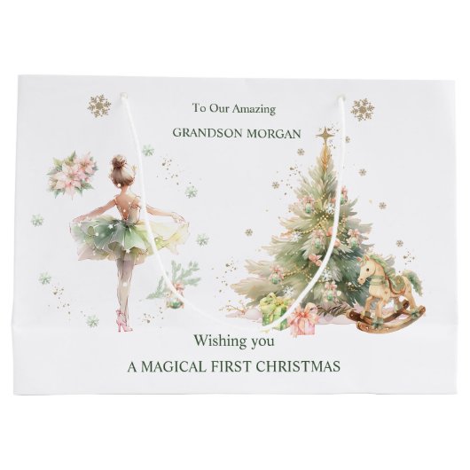 Nutcracker Fairy Story Sac cadeau de Noël (Dos)