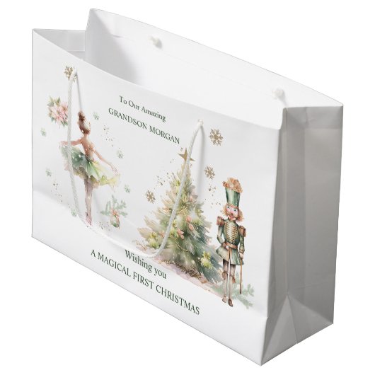 Nutcracker Fairy Story Sac cadeau de Noël (Devant Angle)