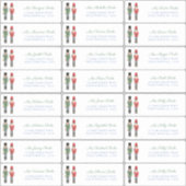 Nutcracker Famille Cartes de Noël Adresse Sticker (Devant)