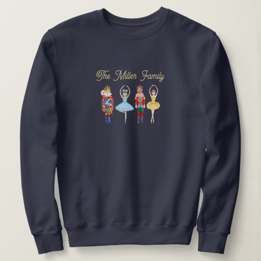 Nutcracker Festive Custom Family Sweatshirt (Design devant)