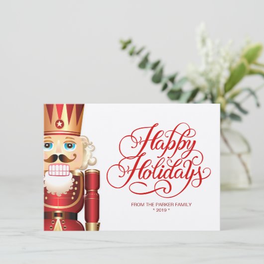 Nutcracker Fête de Noël Carte de voeux (Debout devant)