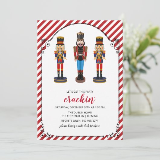 Nutcracker Fête de Noël Invitation (Debout devant)
