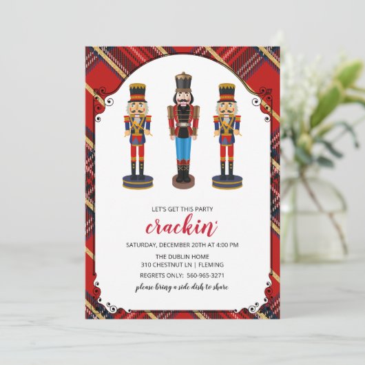 Nutcracker Fête de Noël Invitation (Debout devant)