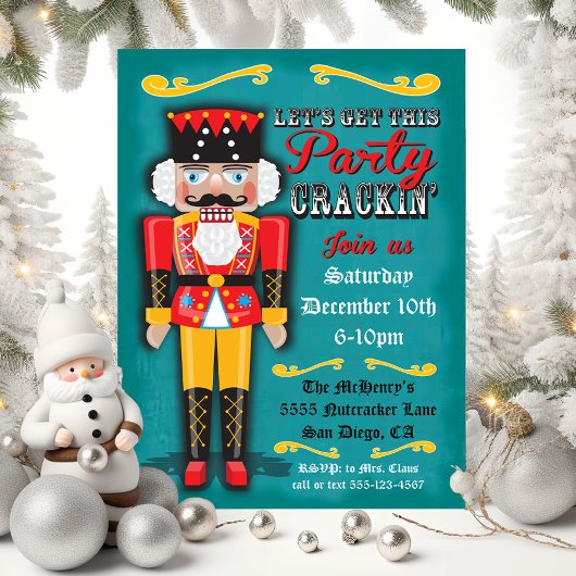 Nutcracker Fête de Noël Invitation