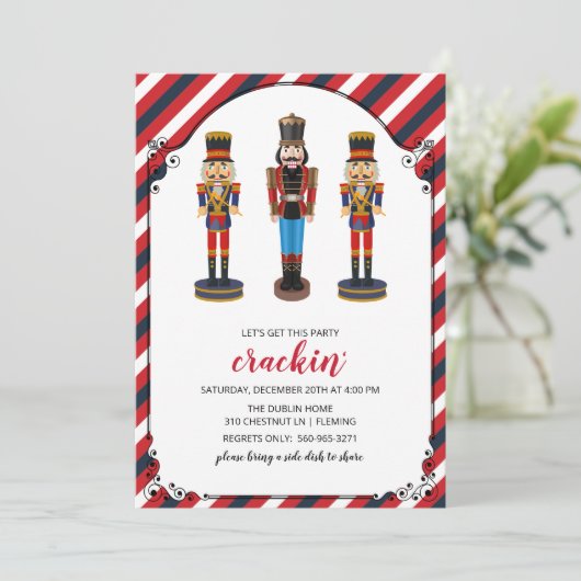 Nutcracker Fête de Noël Invitation (Debout devant)
