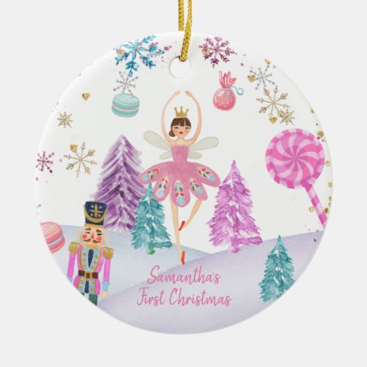 Nutcracker First Kerstkeramische versiering Keramisch Ornament (Voorkant)
