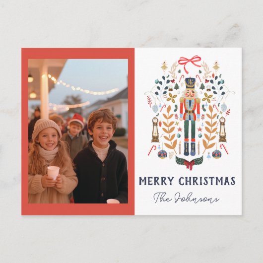 Nutcracker Foto kerstfeestdag Kaart (Voorkant)