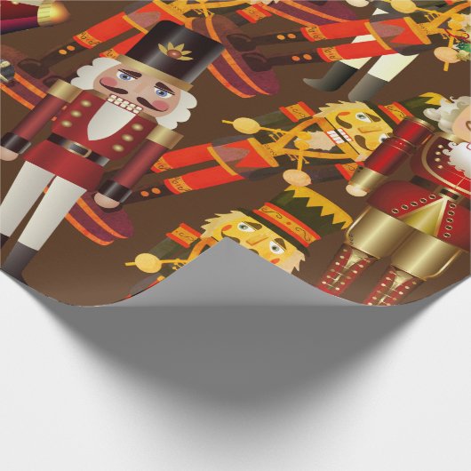 Nutcracker Frenzy kerstwrapping Paper Cadeaupapier (Hoek)