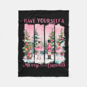 Nutcracker Friends Snow Globe Nk Coquette Bow Chri Fleece Deken (Voorkant)