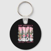 Nutcracker Friends Snow Globe Nk Coquette Bow Chri Sleutelhanger (Voorkant)