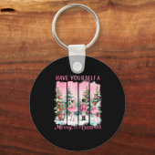 Nutcracker Friends Snow Globe Nk Coquette Bow Chri Sleutelhanger (Voorkant)