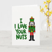 Nutcracker Funny I Love Your Nuts Card Kaart (Gele Bloem)