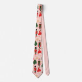 Nutcracker Funny Pink Kerstmis Stropdas (Voorkant)
