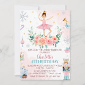Nutcracker Hiver Anniversaire Fête Invitation (Devant)