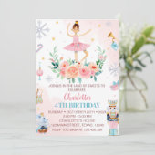 Nutcracker Hiver Anniversaire Fête Invitation (Debout devant)