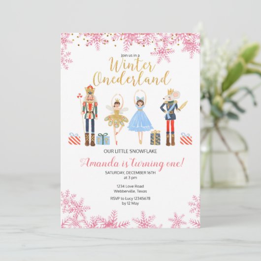 Nutcracker hiver Invitation d'anniversaire (Debout devant)