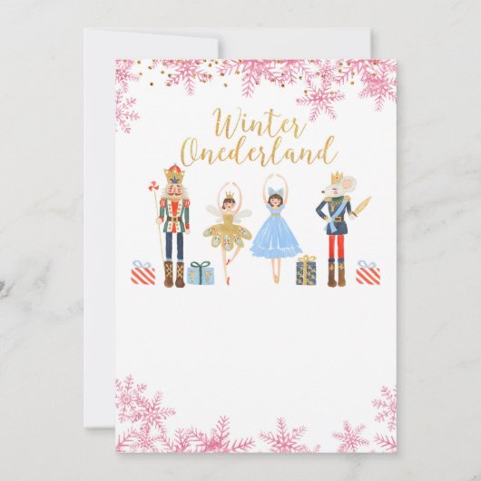 Nutcracker hiver Invitation d'anniversaire (Dos)