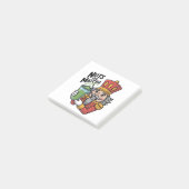 Nutcracker Holding Matcha Latte Grappige Noten Voo Post-it® Notes (Schuin)