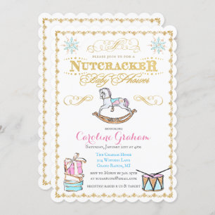 Nutcracker Holiday Baby shower d'hiver Invitation