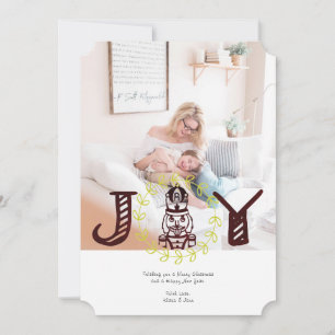 Nutcracker Holiday Carte photo Joy
