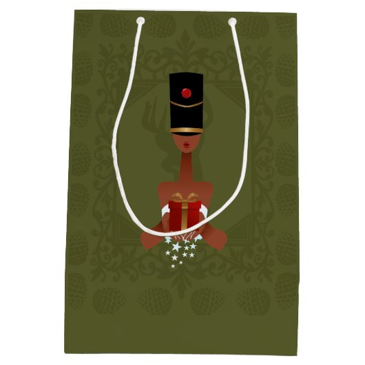 Nutcracker Holiday Gift kerstcadeau, gemiddeld Medium Cadeauzakje (Achterkant)