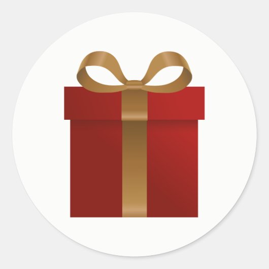 Nutcracker Holiday Gift Sticker met kerstcadeautje (Voorkant)