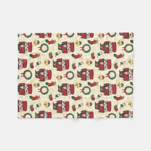 Nutcracker Holiday Kerstmis Fleece Deken (Voorkant (Horizontaal))