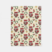Nutcracker Holiday Kerstmis Fleece Deken (Voorkant)