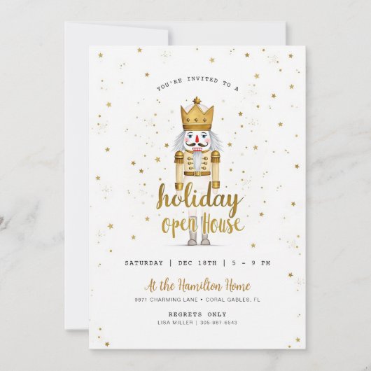 Nutcracker Holiday Open House Invitation (Devant)