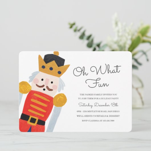 Nutcracker Holiday Party Invitation (Debout devant)