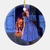 Nutcracker  Illustratie Elegant Monogram Keramisch Ornament (Achterkant)