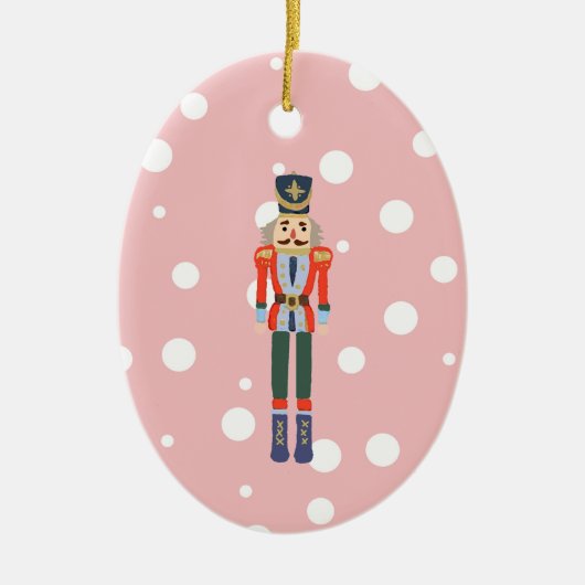 Nutcracker Illustratie kerstontwerp Klassiek Keramisch Ornament (Voorkant)